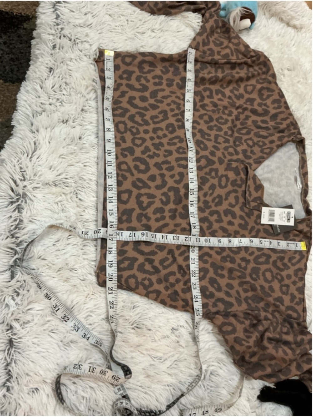Grayson Thread Leopard Print Lounge Pajama Set 1X Brown Cozy Sleepwear Plus Size - Picture 12 of 14